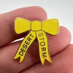 Desert Storm Yellow Ribbon Lapel Hat Pin