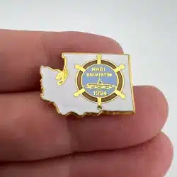 NWBT Bremerton WA 1994 Submarine on Washington State Map Lapel Pin