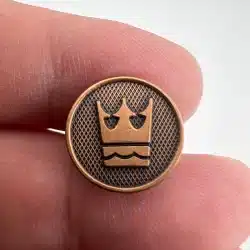 Royal Cruise Ship Line Lapel Hat Pin Crown Club Bronze Tone Logo