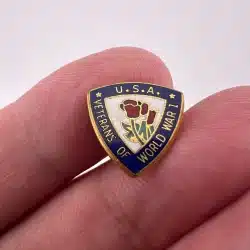 U.S.A Veterans of World War I Small Triangle Lapel Hat Pin