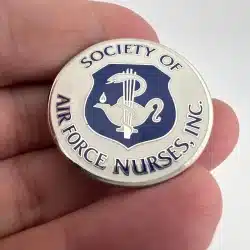 Society of Air Force Nurses, INC. Enamel Silver Tone Lapel Hat Pin