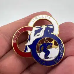 Sun Valley Idaho Ski School Brooch Pin - Used