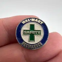 Vintage Wal-Mart Safety Excellence Metal & Enamel Employee Pin