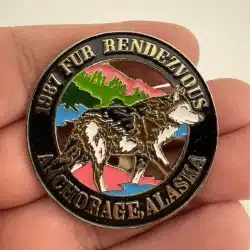 Vintage 1987 Anchorage Alaska Fur Rendezvous “Fur Rondy” Brooch Pin