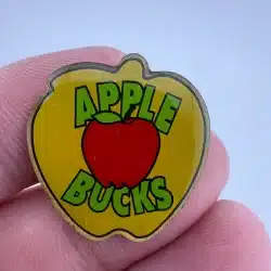 Apple Bucks Lapel Pin - Vintage - Used with marks