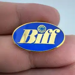 Kiwanis International Biff Pin - Blue / Gold Tone - Used with marks