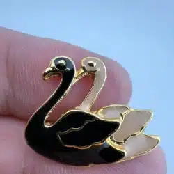 Multicolor Swan Brooch Style Pin