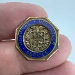 Vintage Gold Filled Hospital Volunteer Service Pin Brooch