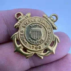 Vintage US Coast Guard Insignia Screw Back Pin