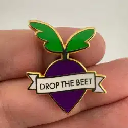Drop the Beat Beet Beets Funny Vintage Lapel Pin