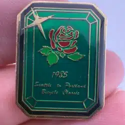 Vintage 1985 Seattle To Portland Bicycle Classic Hat/Lapel Pin STP Bike Race