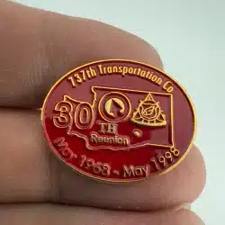 737th Transportation Co 30th Reunion Washington State Lapel Hat Pin