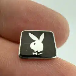 Playboy Logo Pin Brooch by Robbins Co. Attleboro MA - Tiny - See Photos