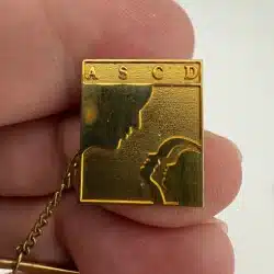 ASCD Tie Tack Pin - Gold Tone - Used with marks