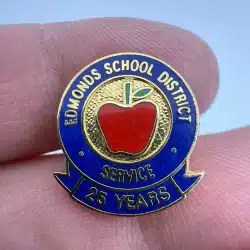 Edmonds School District Washington 25 Year Teacher Service Award Lapel Pin