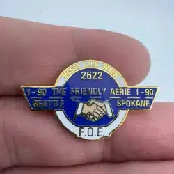F.O.E. FOE Moses Lake Washington 2622 I-90 The Friendly Aerie Pin Brooch