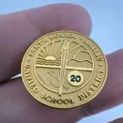 Santa Monica Malibu Unified School District 20 Year Service Pin - 1/10 10K GF