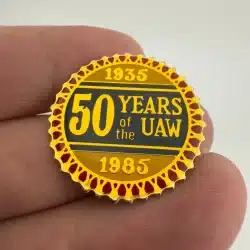 United Auto Workers 50 Years Of the UAW 1935-1985 Lapel Pin Brooch