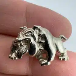 Silver Tone Bulldog Pin Brooch - Read Description - Gonzaga Bulldogs?