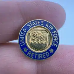 USAF United States Air Force Retired Vintage Lapel Hat Pin - GI UT Stamped