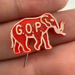 Vintage G.O.P. Elephant Push Pin - Small - *Read Description*