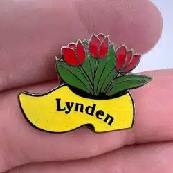 Lynden Washington State Yellow Clog With Red Tulips - Tulip Festival?