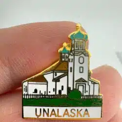Unalaska Alaska Travel Souvenir Lapel Pin Holy Ascension Russian Orthodox Church