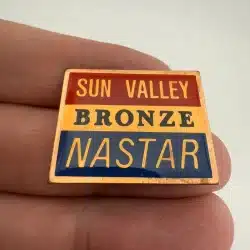 Vintage Sun Valley Ski Resort Bronze Nastar Pin Brooch