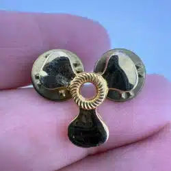US Navy Machinist Collar Insignia Pin - Stamped V-21