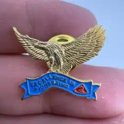 Excellence In Pioneering Lapel Hat Pin with Eagle and #2 - Telephone Pioneers?