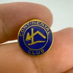 Continental Club Lapel Hat - Blue And Gold Tone