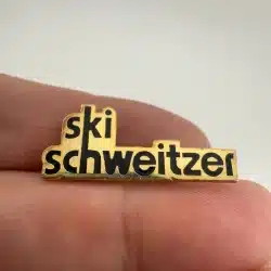 Ski Schweitzer Mountain Resort Idaho Lapel Hat Pin - Gold Tone