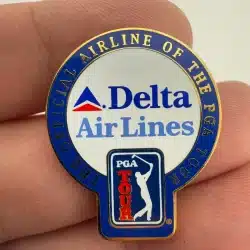 DELTA AIRLINES THE OFFICIAL AIRLINE OF THE PGA TOUR LAPEL PIN