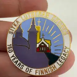 Sitka Lutheran Church Lapel Pin - 150 Years Of Finnish Legacy - Alaska