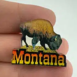 Montana Bison Lapel Hat Pin - Plastic