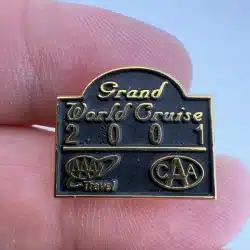 2001 Grand World Cruise Lapel Pin - AAA and CAA logos *damage*