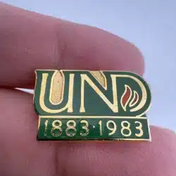 University of North Dakota UND 1883-1983 100 Year Anniversary Lapel Hat Pin