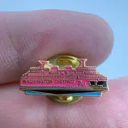 Washington District 7LL Lapel Hat Pin - Pink Ferry - Little League Baseball Pin