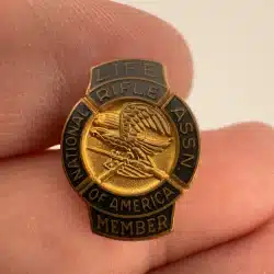 NRA NATIONAL RIFLE ASSOCIATION LIFETIME MEMBER LAPEL HAT PIN