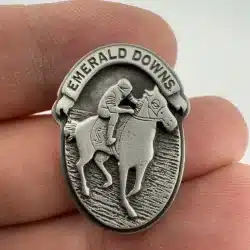 Emerald Downs Lapel Hat Pin - Horse Racing - Silver Tone Pewter by Michaels Co.