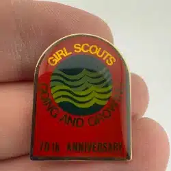 GIRL SCOUTS OF AMERICA 70th Anniversary PIN - Going and Growing