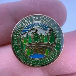 2015 Northwest Tandem Rally Lapel Hat Pin - Bellingham Washington State