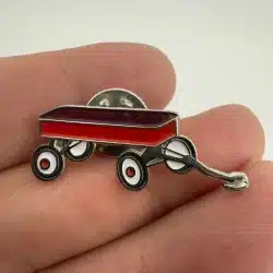 Vintage Kid's Red Wagon Lapel Hat Pin