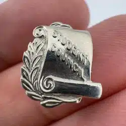 Sterling Silver Student Council Brooch Pin - Stamped Bale or Bule?