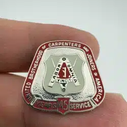 UBC United Brotherhood of Carpenters and Joiners of America 45 Year Member pin