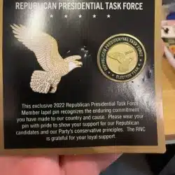 REPUBLICAN PRESIDENTIAL TASK FORCE Lapel Pin - 2022 Election Year