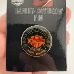 2003 Harley Davidson Kona Hawaii Pin with HD Dealership's Phone Number