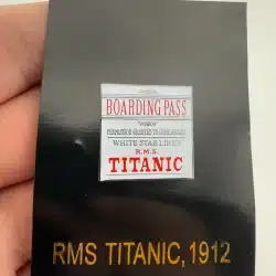 Titanic Boarding Pass Lapel Pin - Come Aboard White Star Line's R.M.S. Titanic!