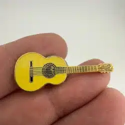 Yellow Guitar Lapel Hat Pin by Albert