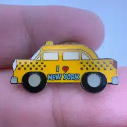 I Love New York Yellow Taxi Lapel Hat Pin
